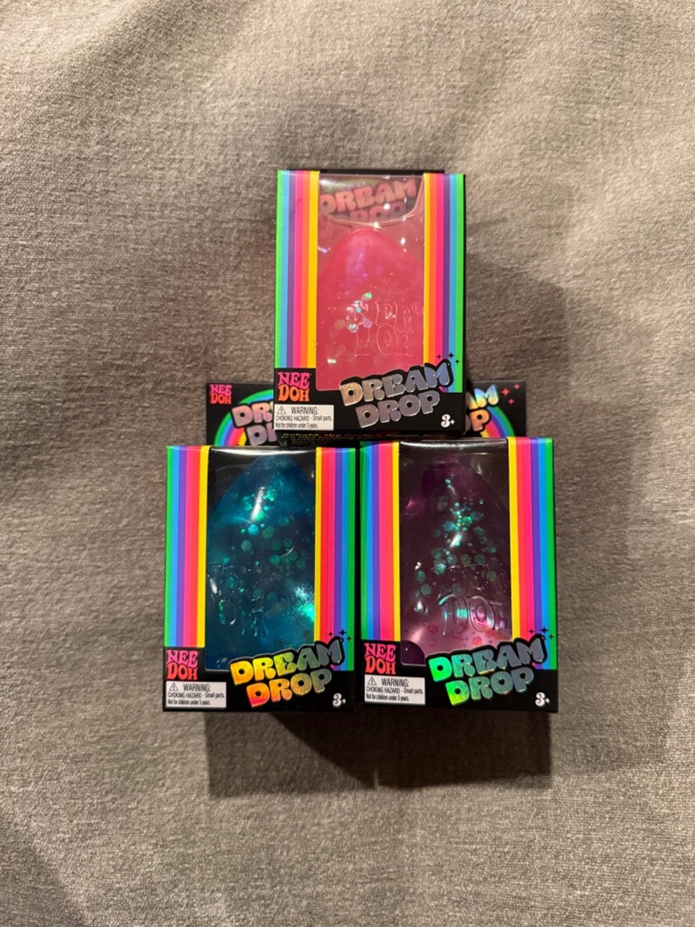 NeeDoh Dream Drop Bundle - Pink, Blue, Purple- NEW